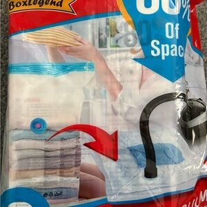 Vacuum Storage Bags - Clear and Blue